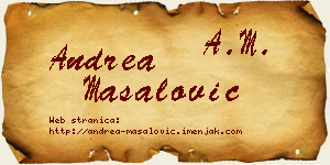 Andrea Masalović vizit kartica
